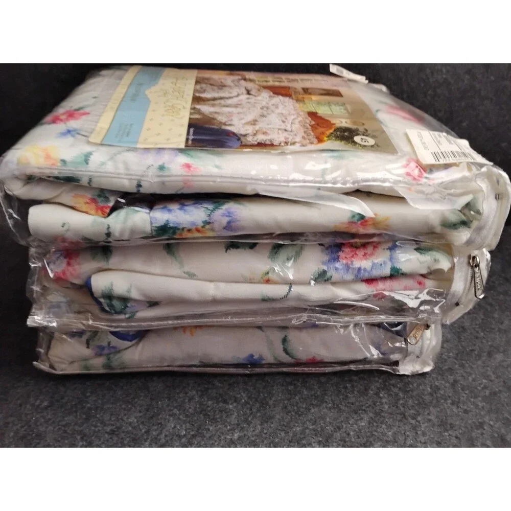 3 Elizabeth Gray Standard Pillow Sham Summer Dream Pattern Floral w Piping Trim